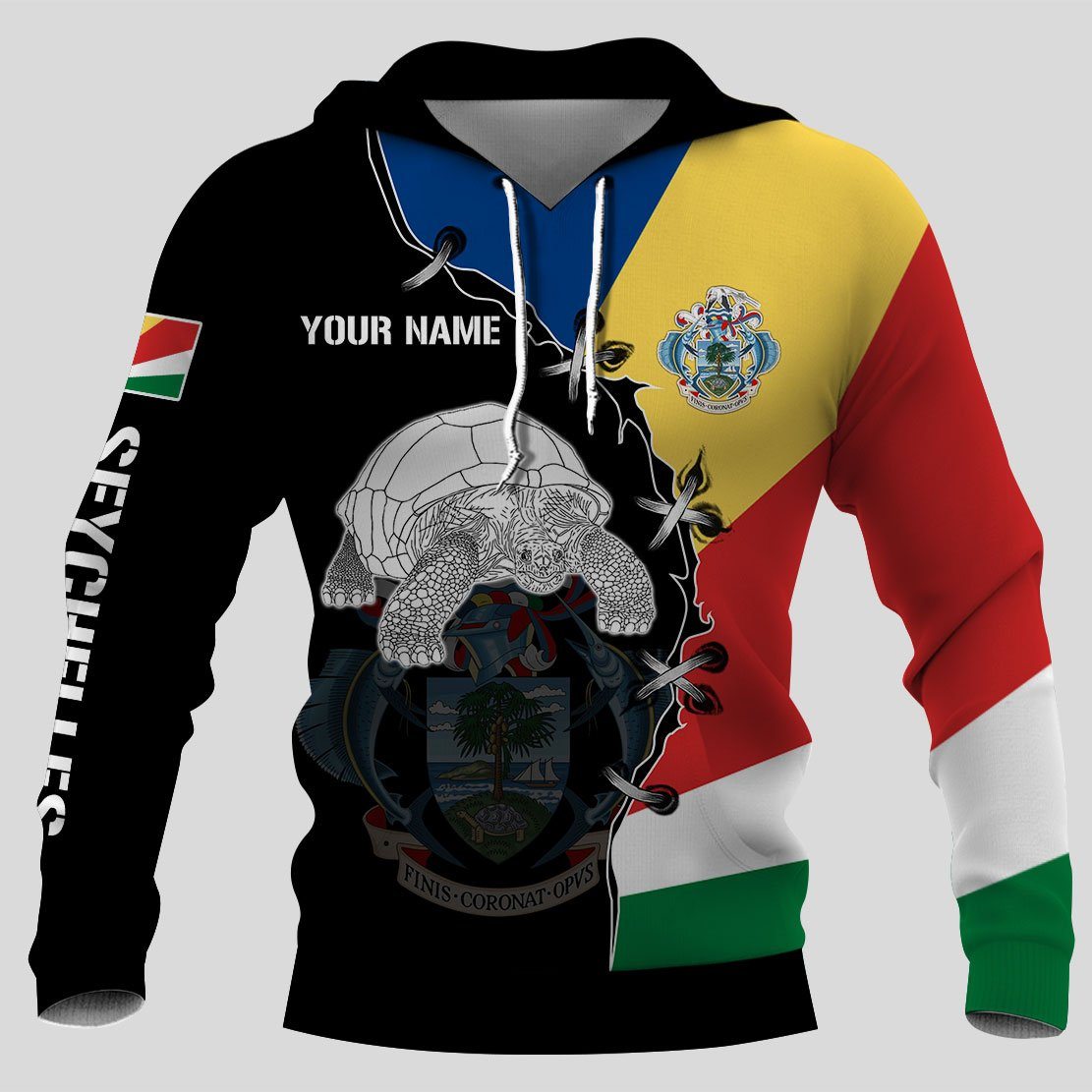 Seychelles Aldabra Giant Tortoise Hoodies And T-Shirts 3D Full Printing