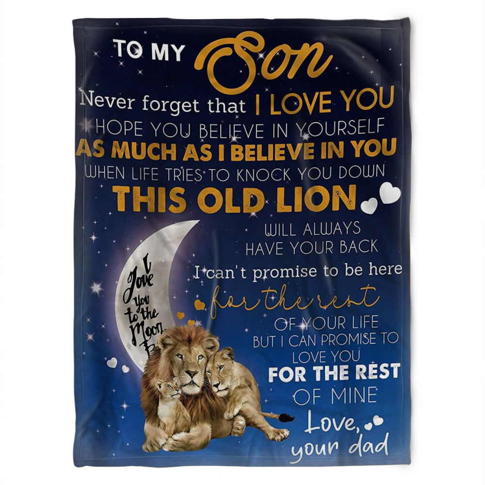 To My Son Blanket, I Hope You Believe In Yourself, As Much As I Believe In You, Gift For Son Family Home Decor Bedding Couch Sofa Soft And Comfy Cozy