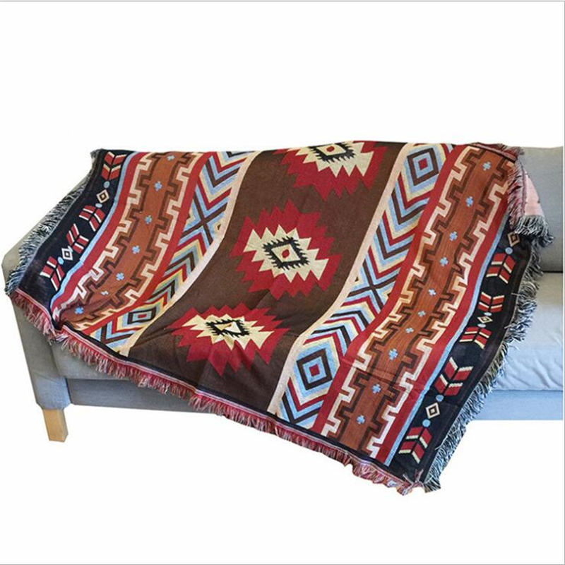 Bubble Kiss 2020 Ethnic Retro Style Throw Blanket Abstract Geometric Blankets For Bedside Embroidery Sofa Tassel Cover Blanket alx