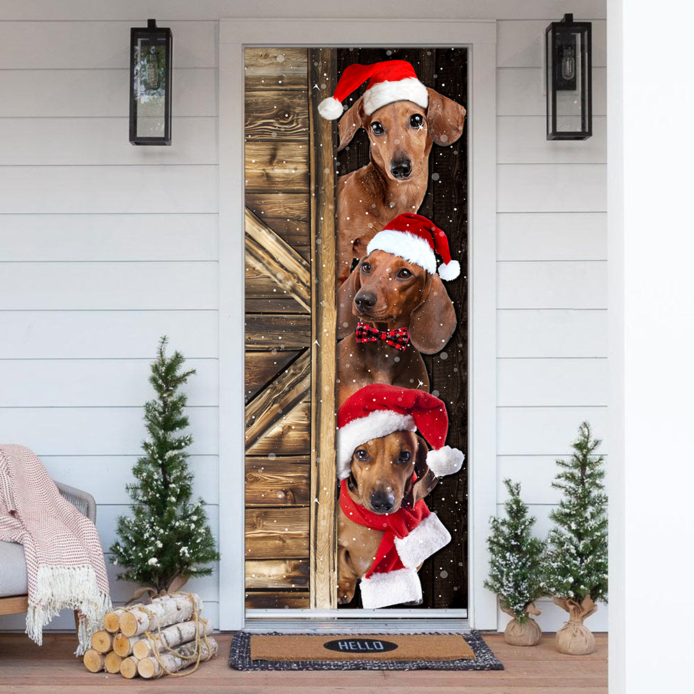 Tmarc Tee Dachshund Door Cover Christmas Gift Home Decor Rt