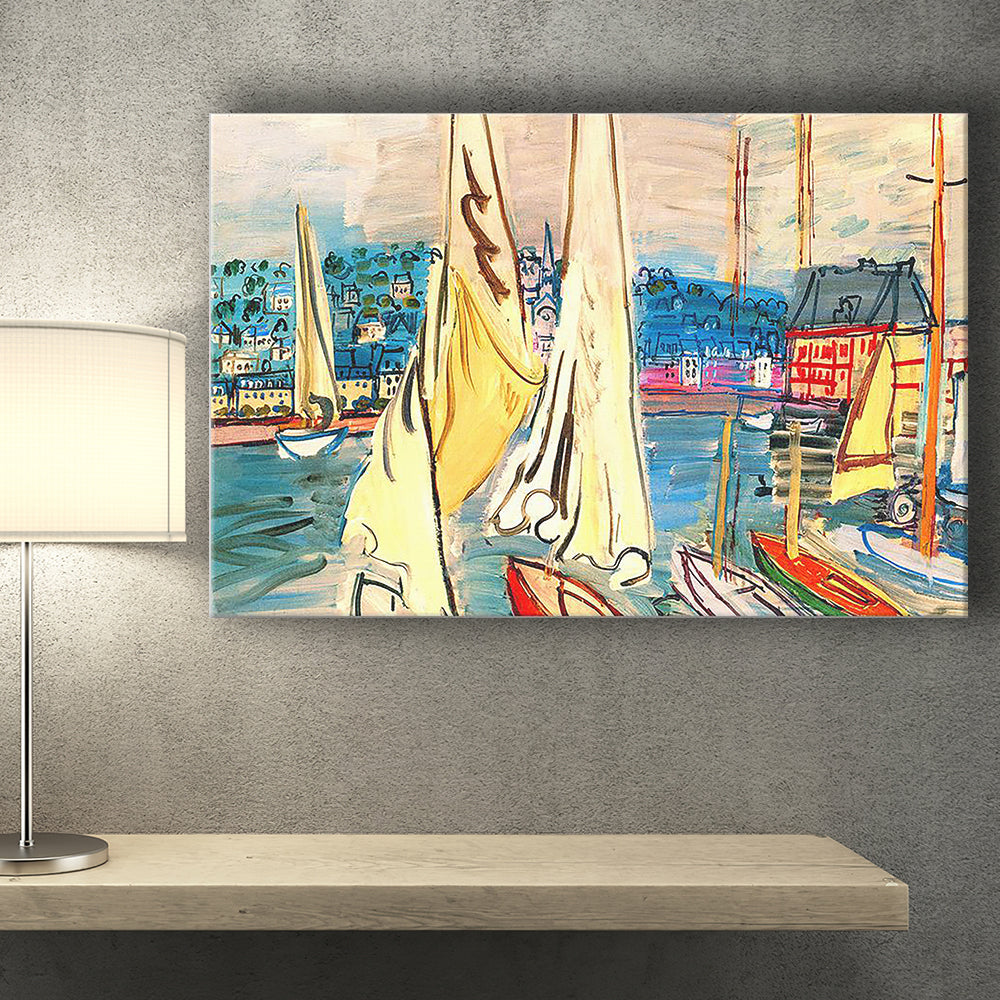 Abstract Sailing Boats Canvas Print – Canvas Painting, Canvas Art, Wall Art, Wall Decor