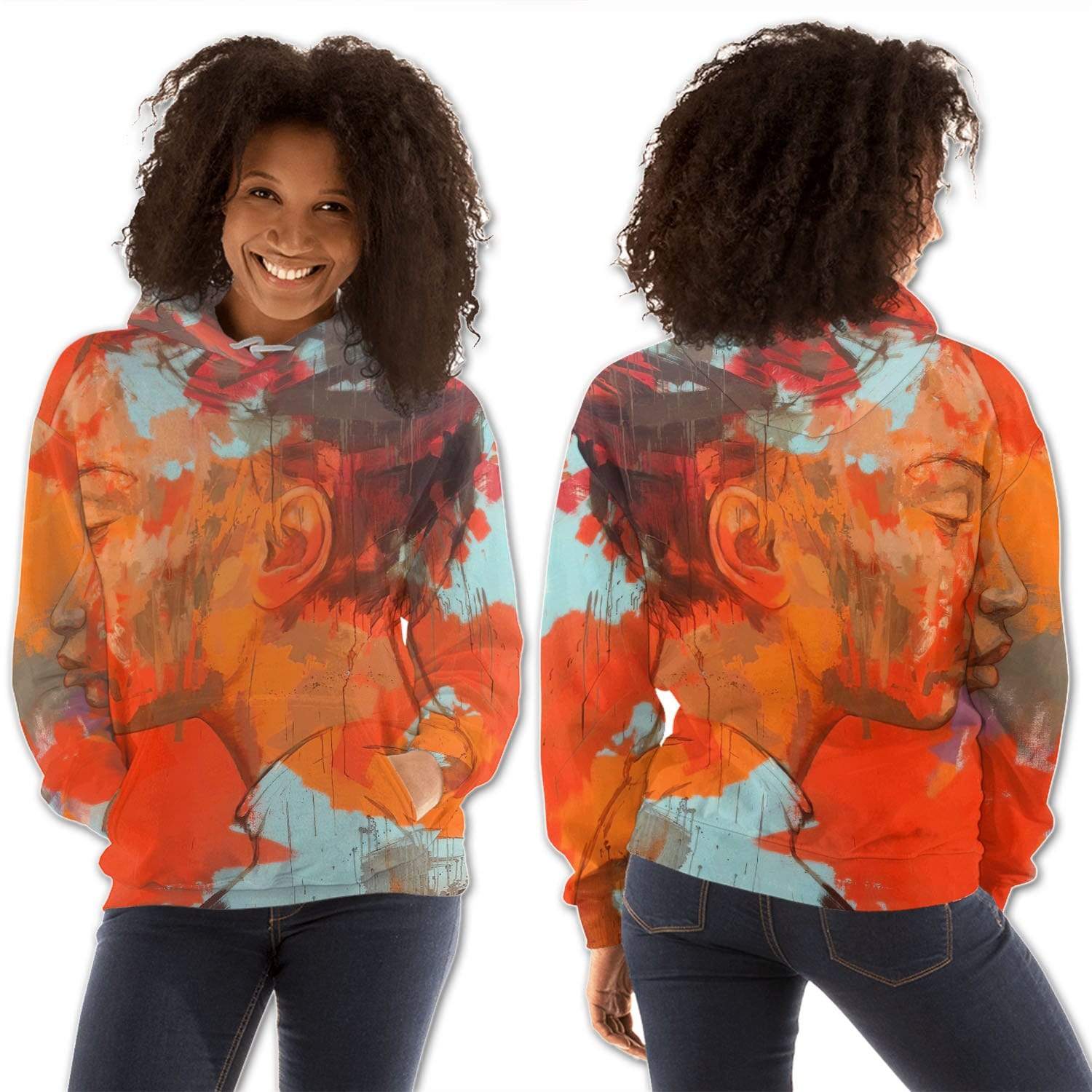 African American Hoodies Beautiful Afro Girl Beautiful African Themed Black Girl African Apparel