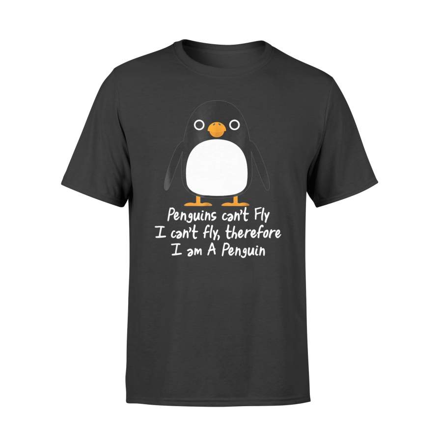 Penguin T Shirt Cool I Can’t Fly Animal Love Gift – Standard T-shirt