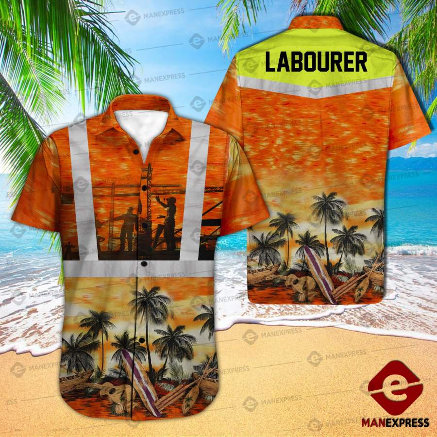 Mh 208 Labourer Safety Hawaiian Shirt Tl Ha23514