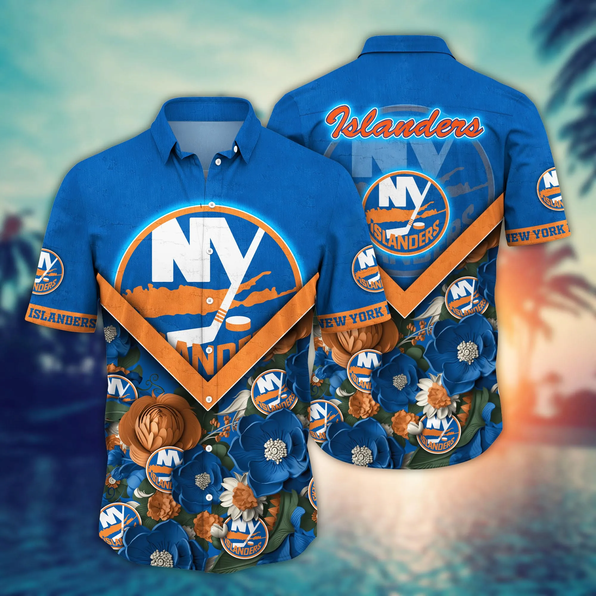 New York Islanders Nhl Hawaiian Shirt Custom Hot Sands Aloha Shirt