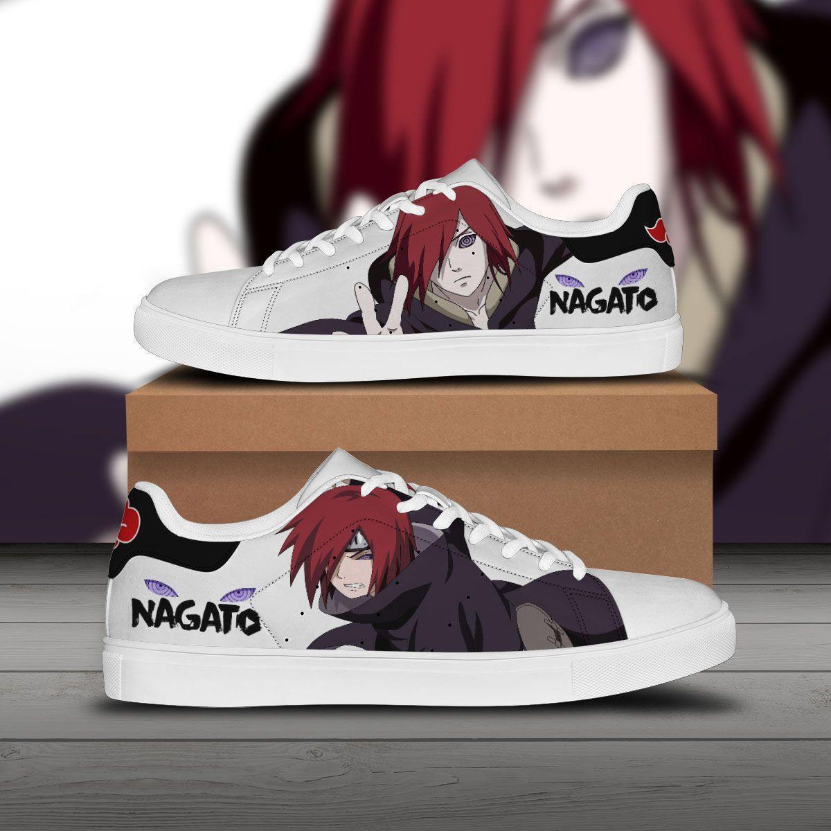 Akatsuki Nagato Skate Sneakers Custom Naruto Anime Shoes