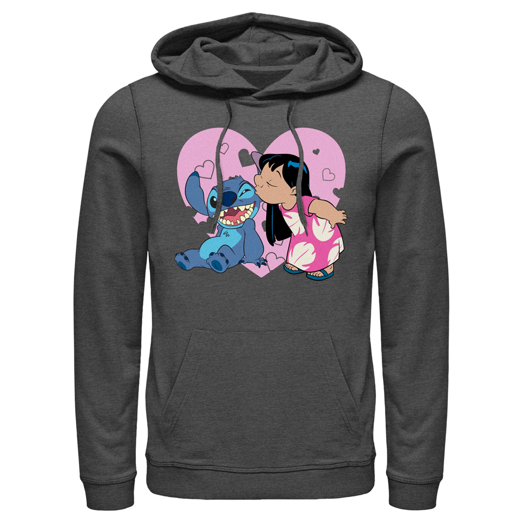 Men’S Lilo & Stitch Kisses Pull Over Hoodie