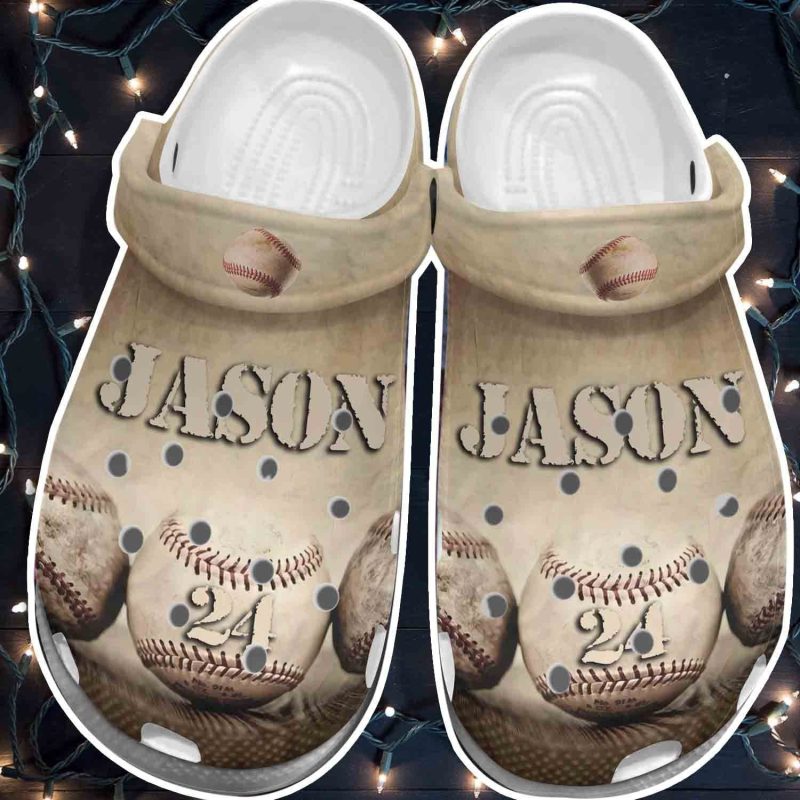 Customize Name Number Shoes – Baseball Ball clog For Men Women