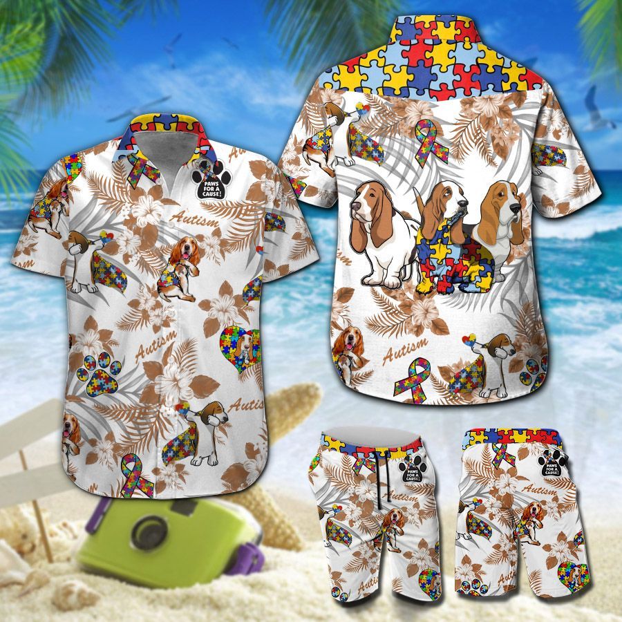 Basset Hound Autism Hawaii Shirt 205 Ha72181