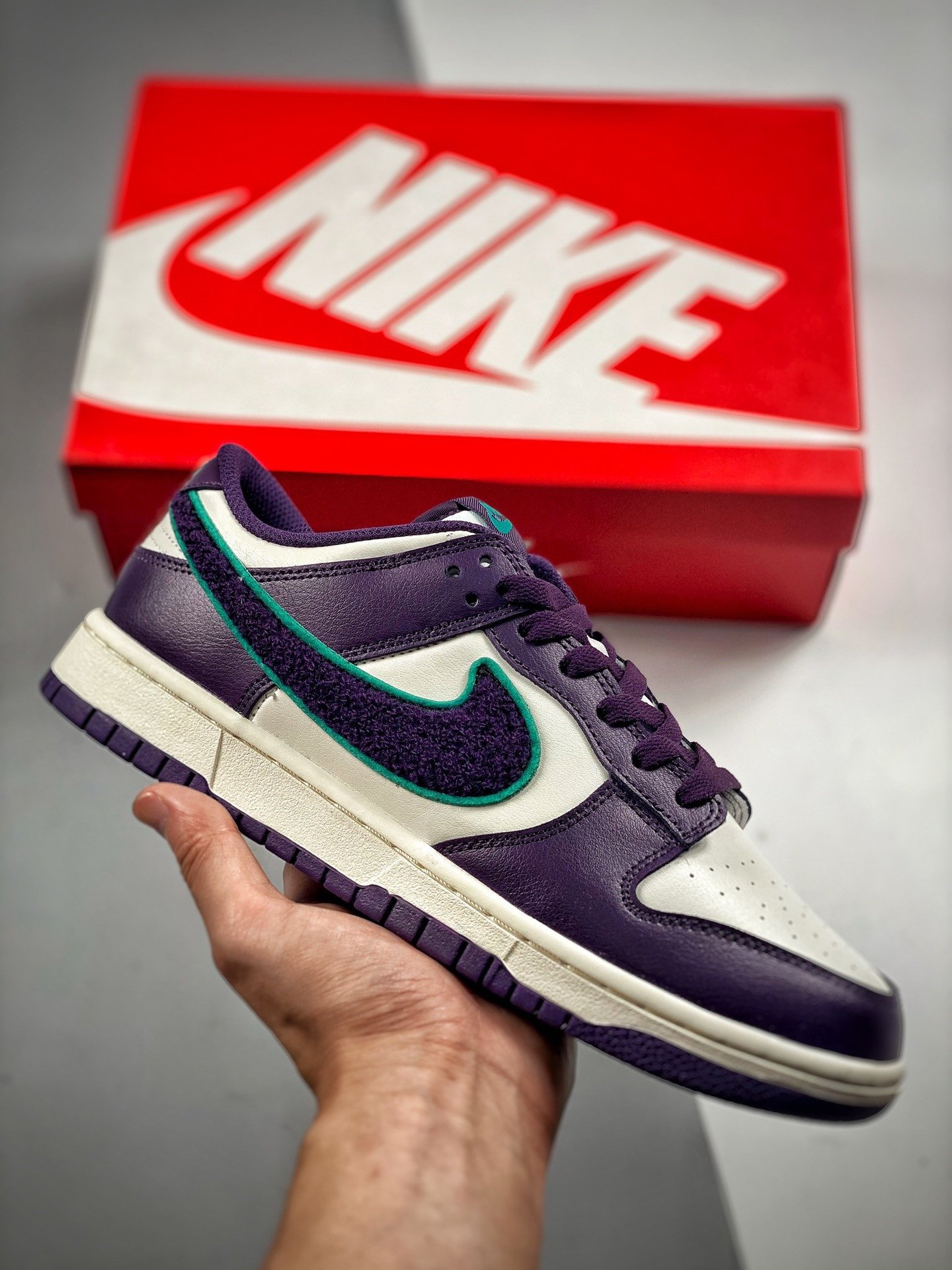 Nike Dunk Low Chenille Swoosh SailGrand Purple-Green DQ7683-100 5339418