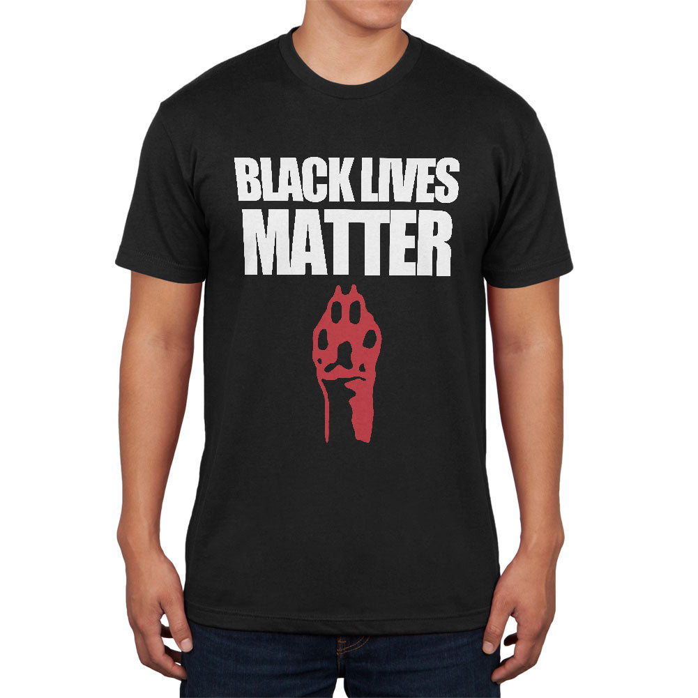 Black Lives Matter Cats And Dogs Soft Mens T Shirt