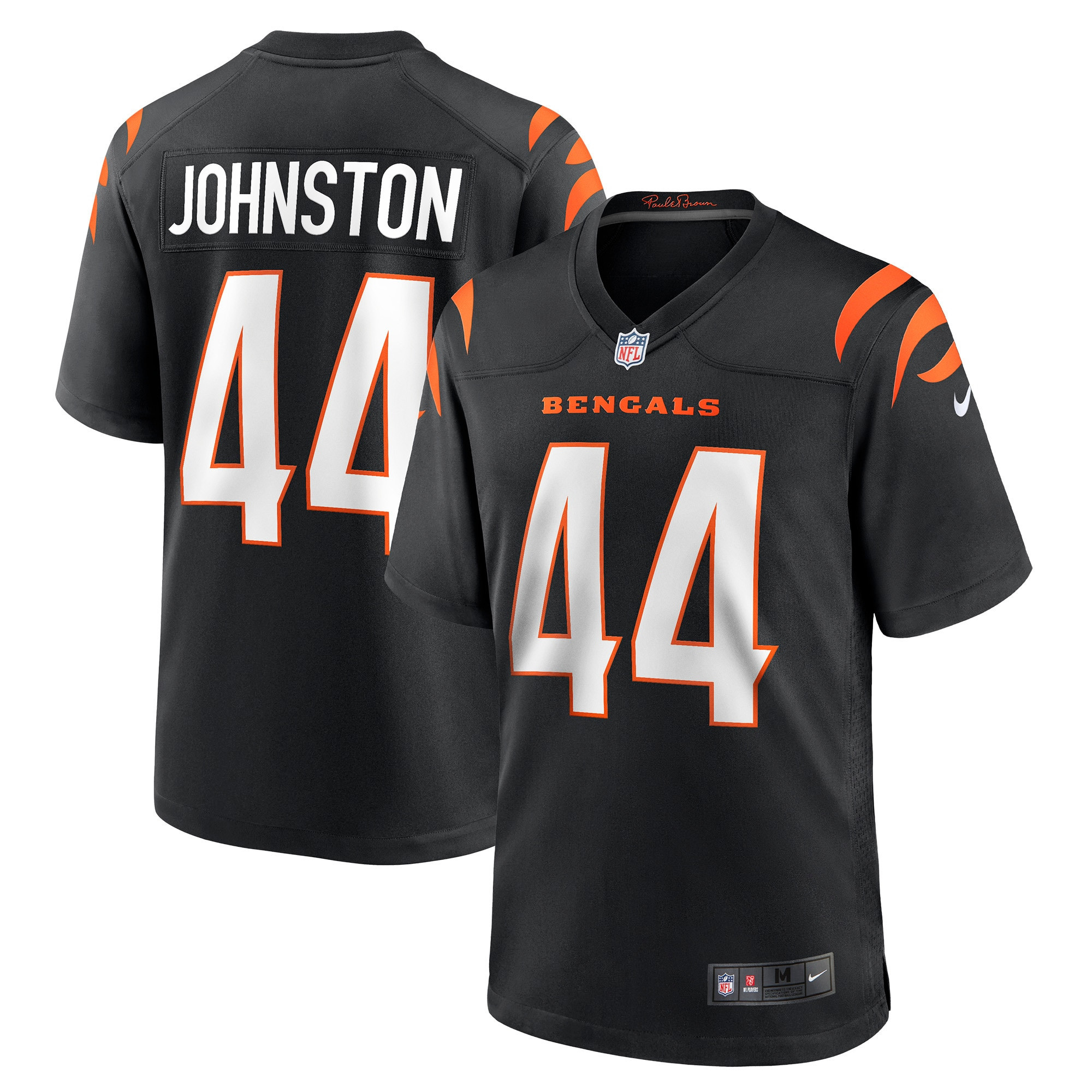 Clay Johnston Cincinnati Bengals Game Jersey – Black NFL