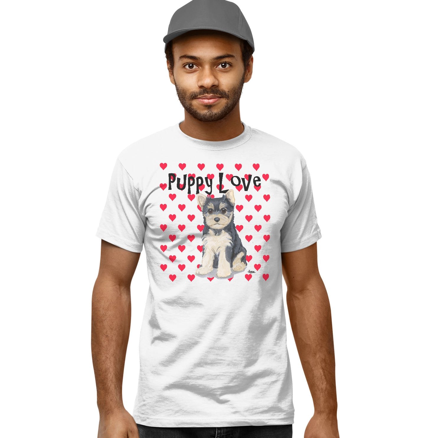 Yorkie Puppy Love – Adult Unisex T-Shirt