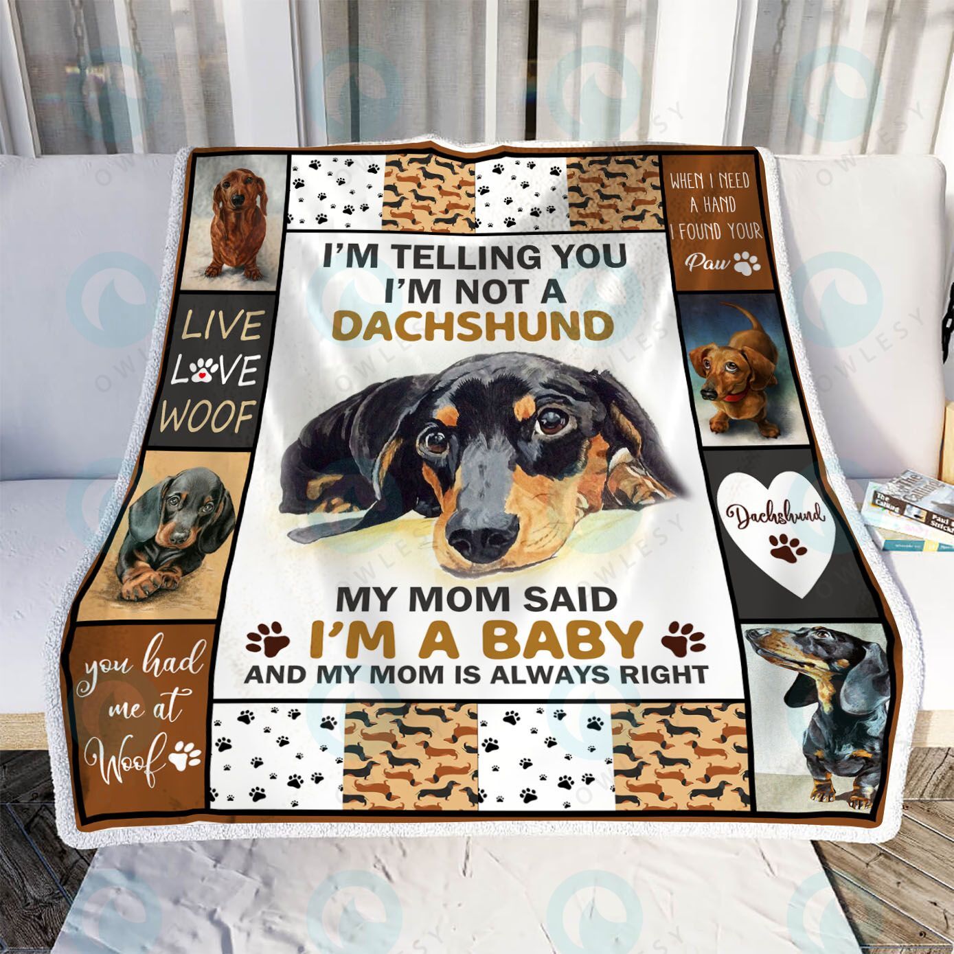A – MyMom Said Dachshund Quilts Blanket-PT011036Qa