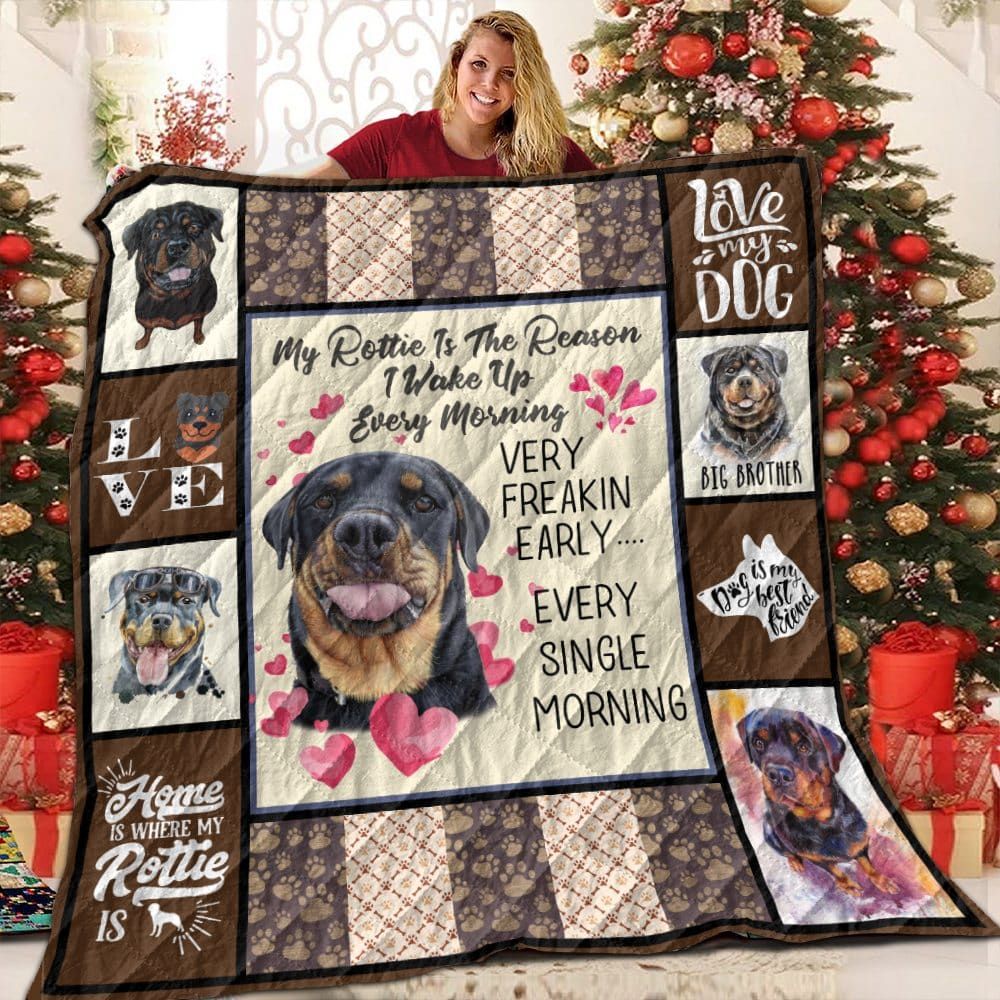 Rottweiler Dont Let Go Quilt Blanket Christmas Christmas Gifts Merry Christmas Holiday Gifts Gift Dhc03011296Dd