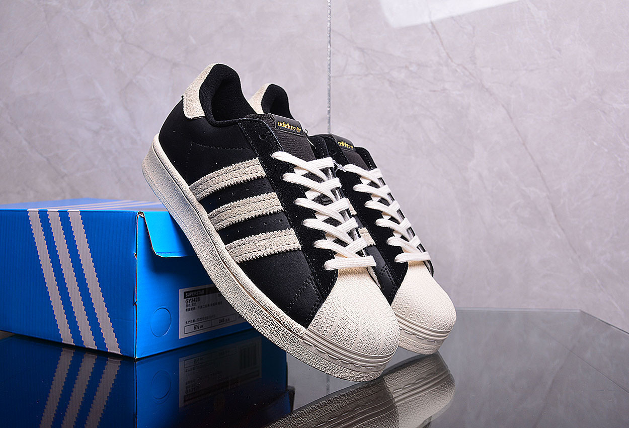 Adidas Superstar 82 Core Black Cream White Shoes Sneakers SNK111682652