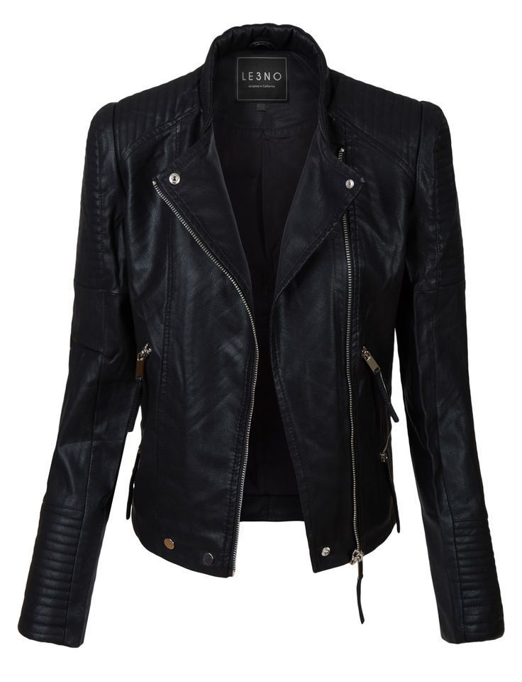 Vintage Quilted Faux Leather Moto shirt