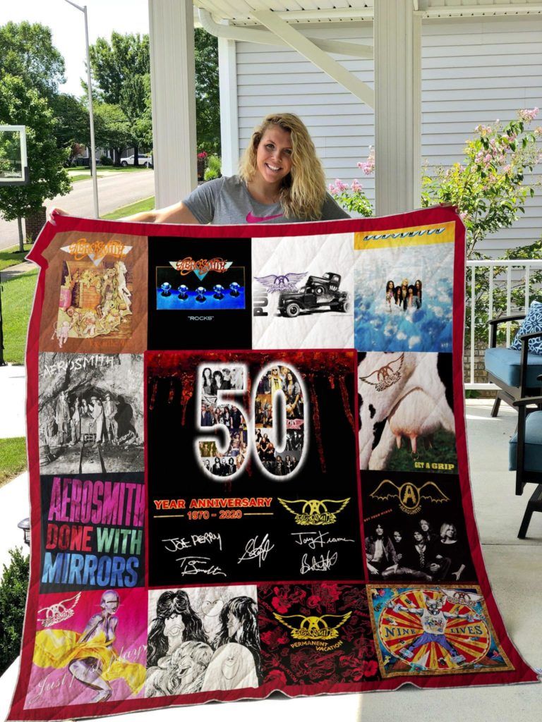 Aerosmith 50 Years Of 1970-2020 For Fans Quilt Blanket