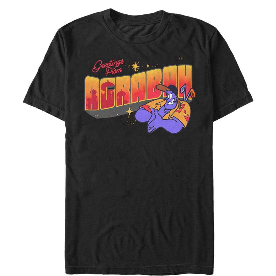 Aladdin Men’s Genie Postcard  T Shirt