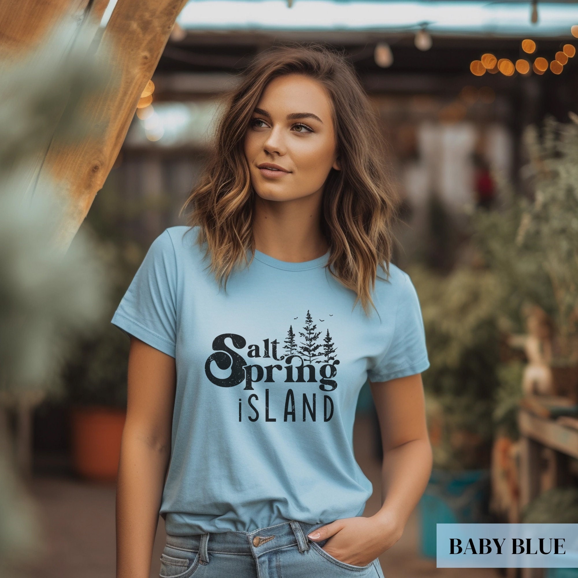 Saltspring Island Tshirt | Gift For Gulf Islands/Nature/Adventure/Beach/Pine Tree Lover | Retro PNW Tee | Vancouver Island British Columbia