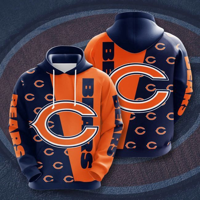 Chicago Bears Hooded Pocket 98 Unisex 3D Hoodie Gift For Fans