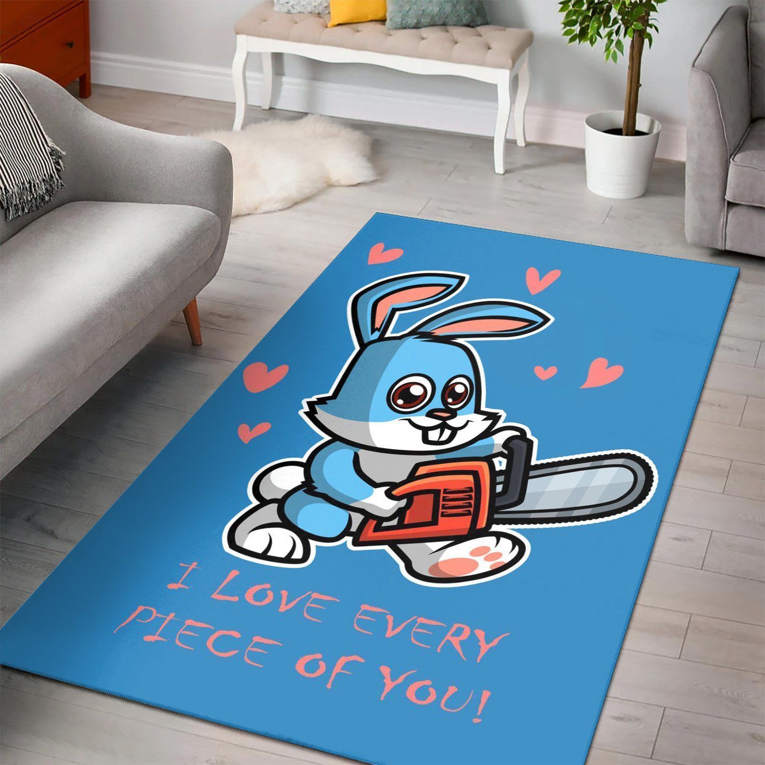 Bad Rabbit  Living Room Area Rug Room Decor Floor Decor Home Decor