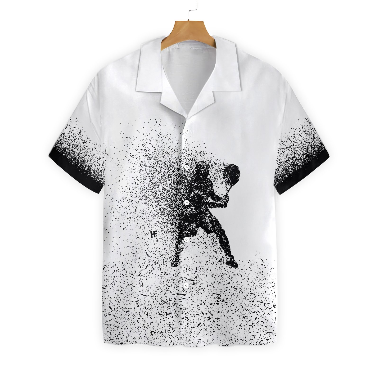 Tennis Black And White Custom Hawaii Shirt For Hawaii Aloha Ha94829