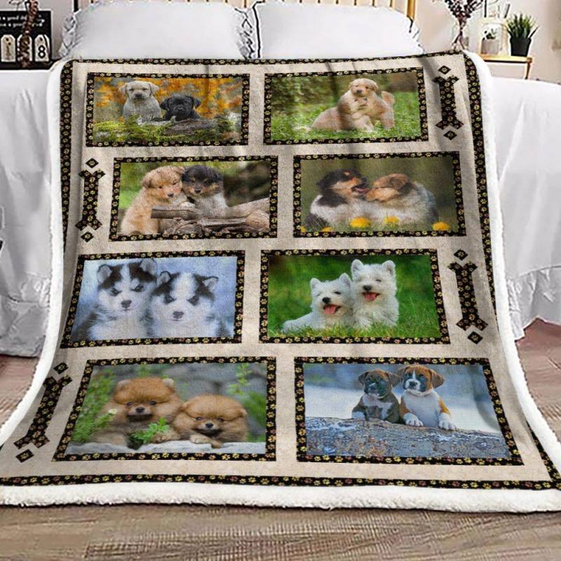 Puppy Dogs CL24100246MDF Sherpa Fleece Blanket