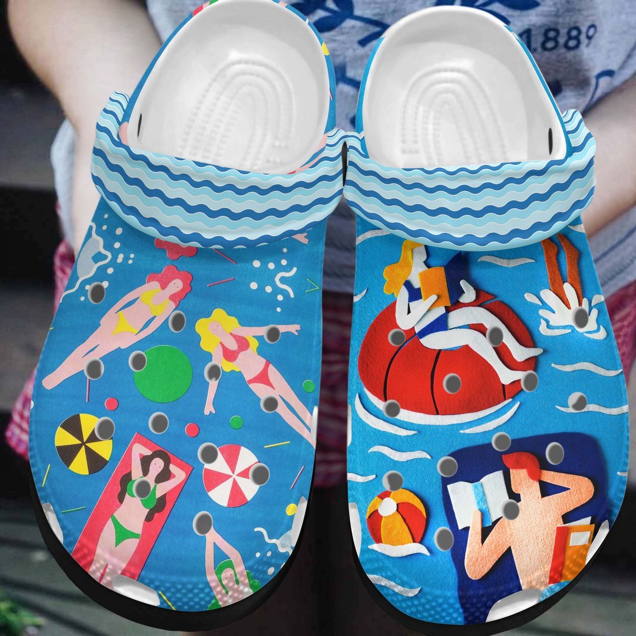 Swimming Personalized Clog, Custom Name, Text, Color, Number Fashion Style For Women, Men, Kid, Print 3D Let’S Swim