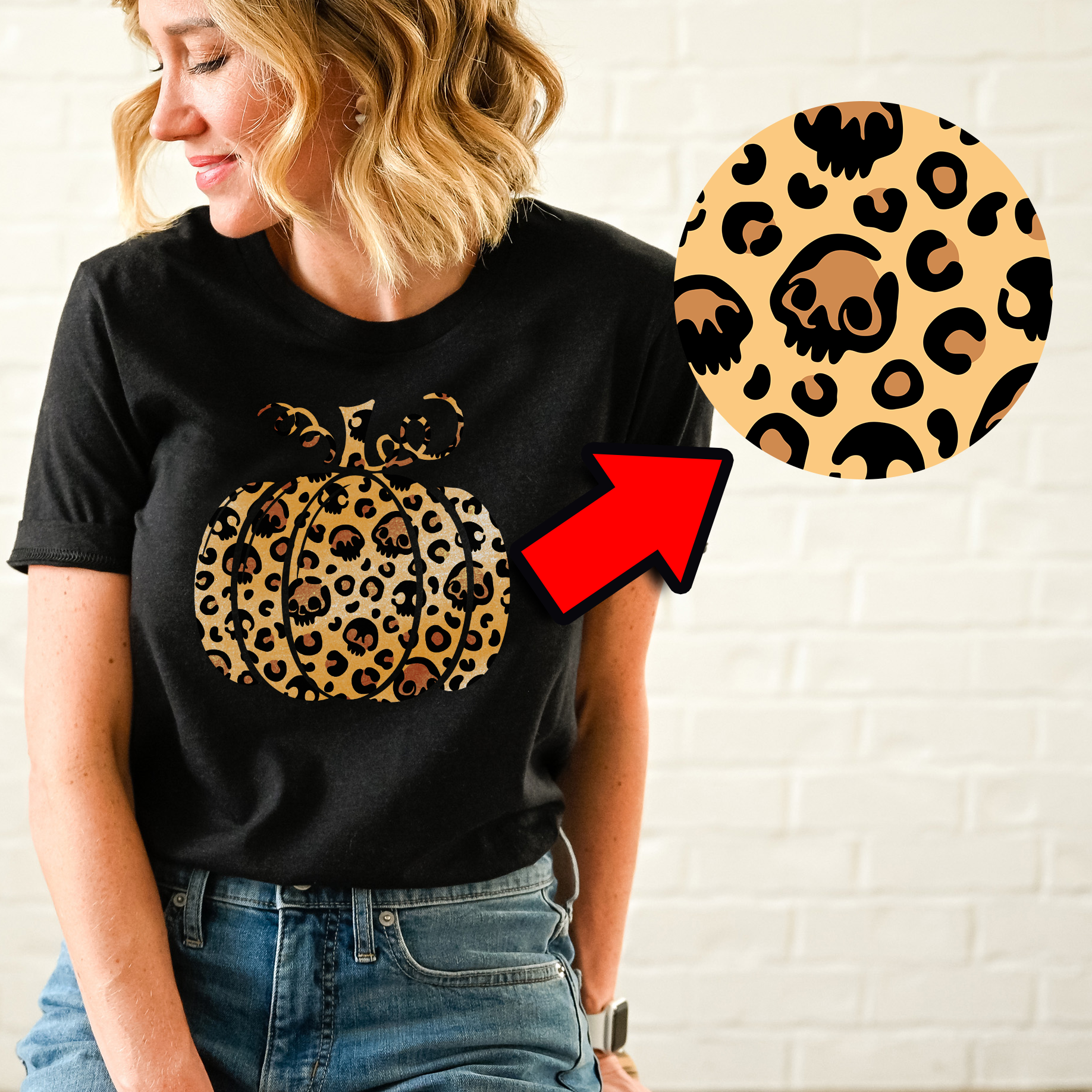 Skull Leopard Pumpkin T-Shirt