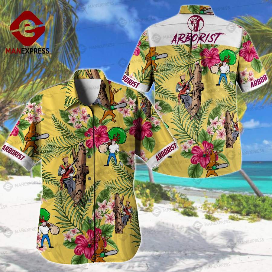 Arborist Printed Hawaiian Shirt Ha31953