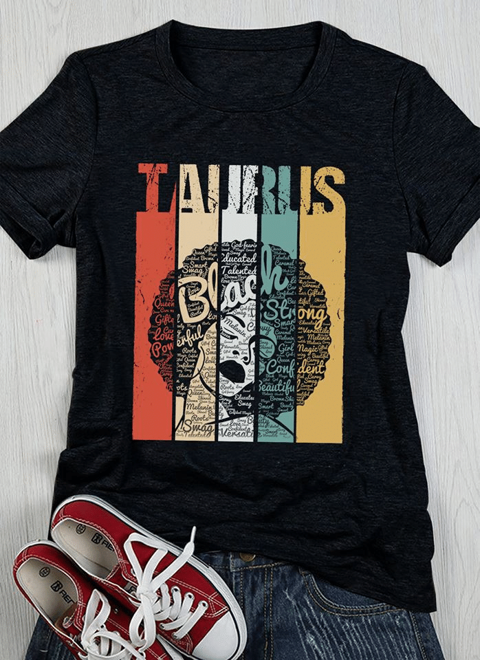 Taurus Black Queen Birthday Outfits Taurus Girl Strong T Shirt Hoodie Sweater L98