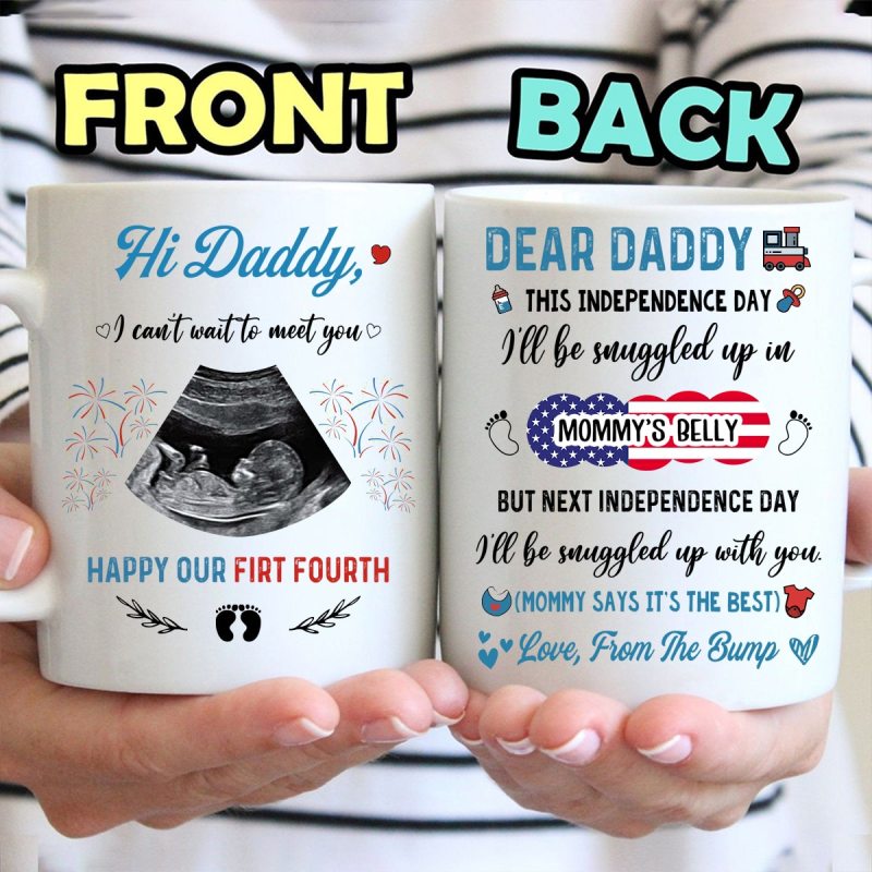 Personalized Happy Our First Fourth Independence Day Mug