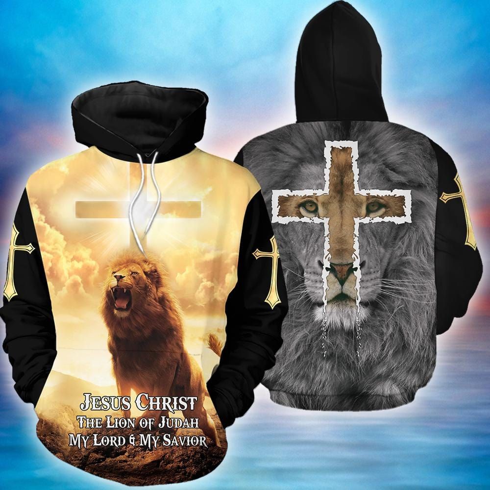 The Lion Of Judah Jesus Christ Hoodie 3D #V