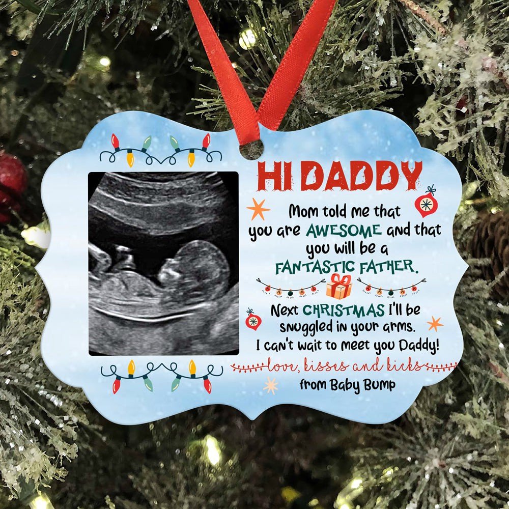 Dad To Be Christmas Gift Fantastic Father Bump Personalized Ornament