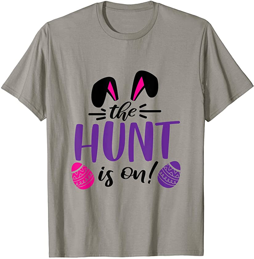 Cute Design for Sunday School The Hunt is on Easter Bunny T-Shirt