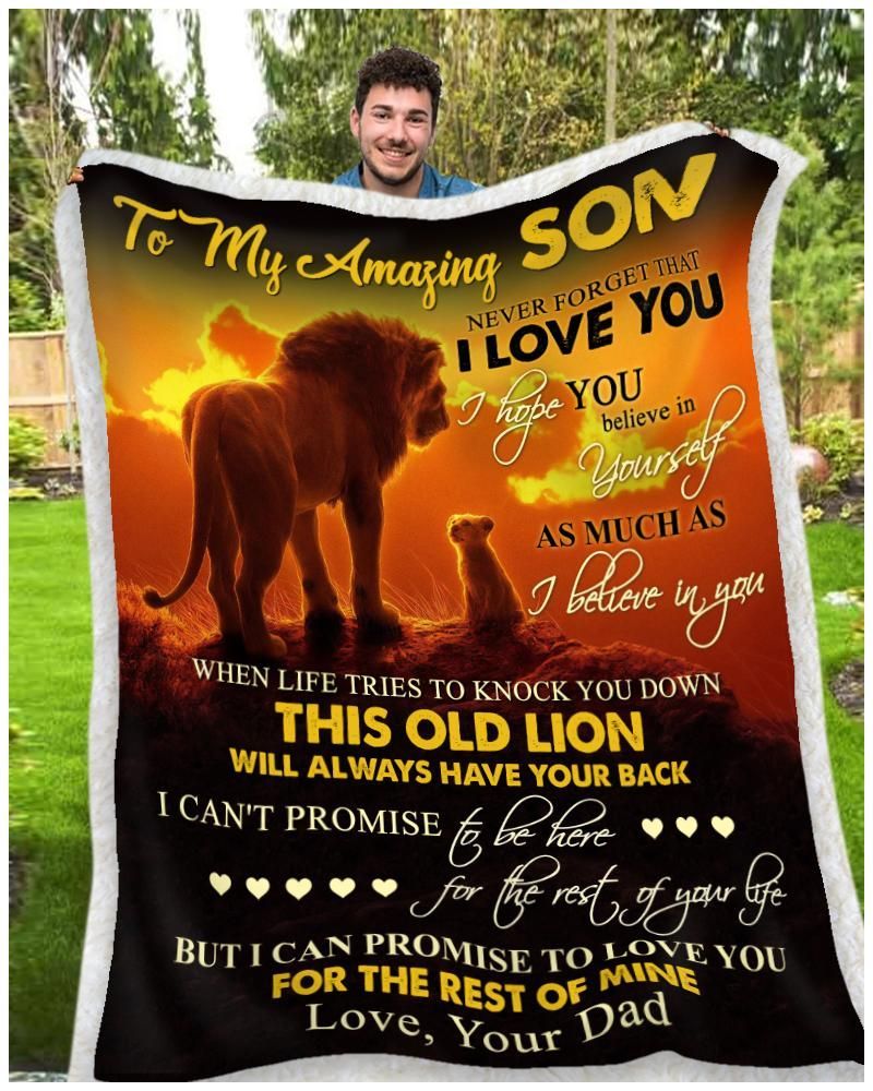 This Old Lion Dad To Son Lion Blanket