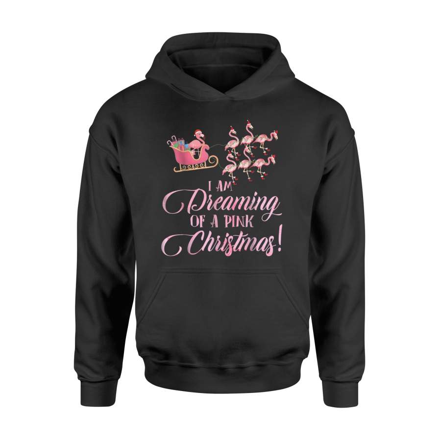 I Am Dreaming Of A Pink Christmas Flamingo Cute  Hoodie
