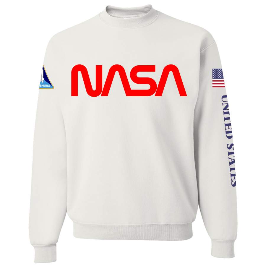 NASA Worm Logo Space Shuttle Crewneck Sweatshirt – KreamShirt