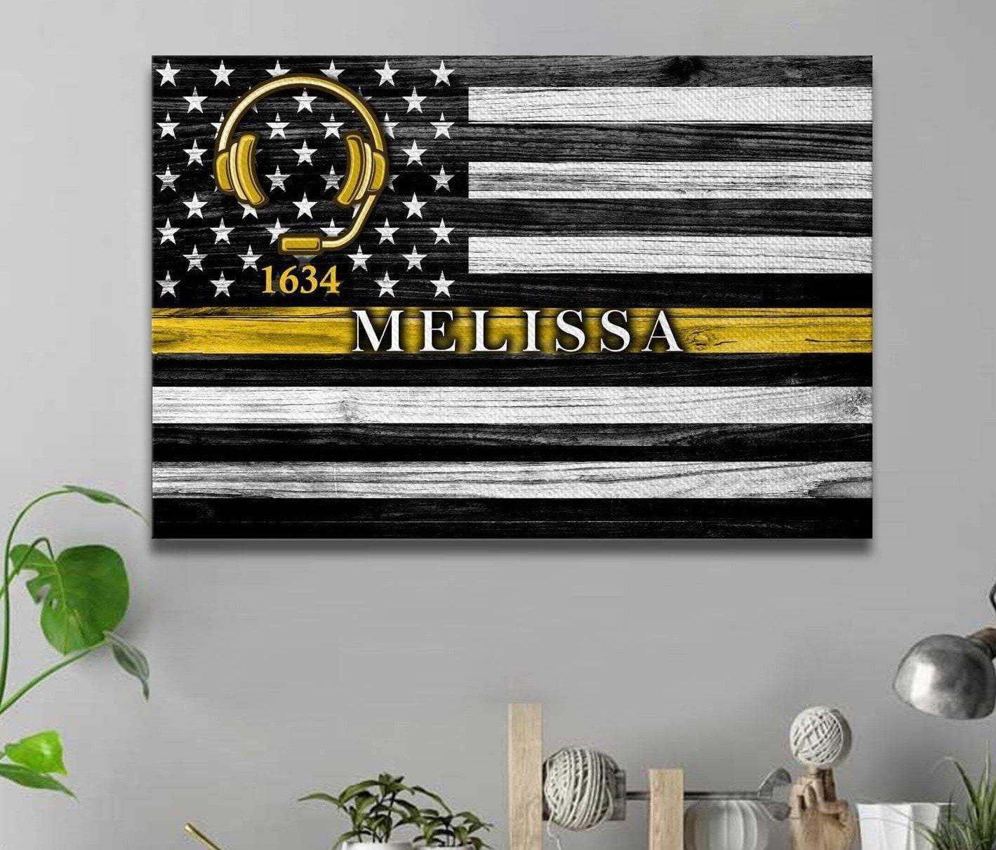 [Personalized Name] Thin Gold Line – Gift For Father’S Day, Home Decor, Best Gift Idea – Canvas Print