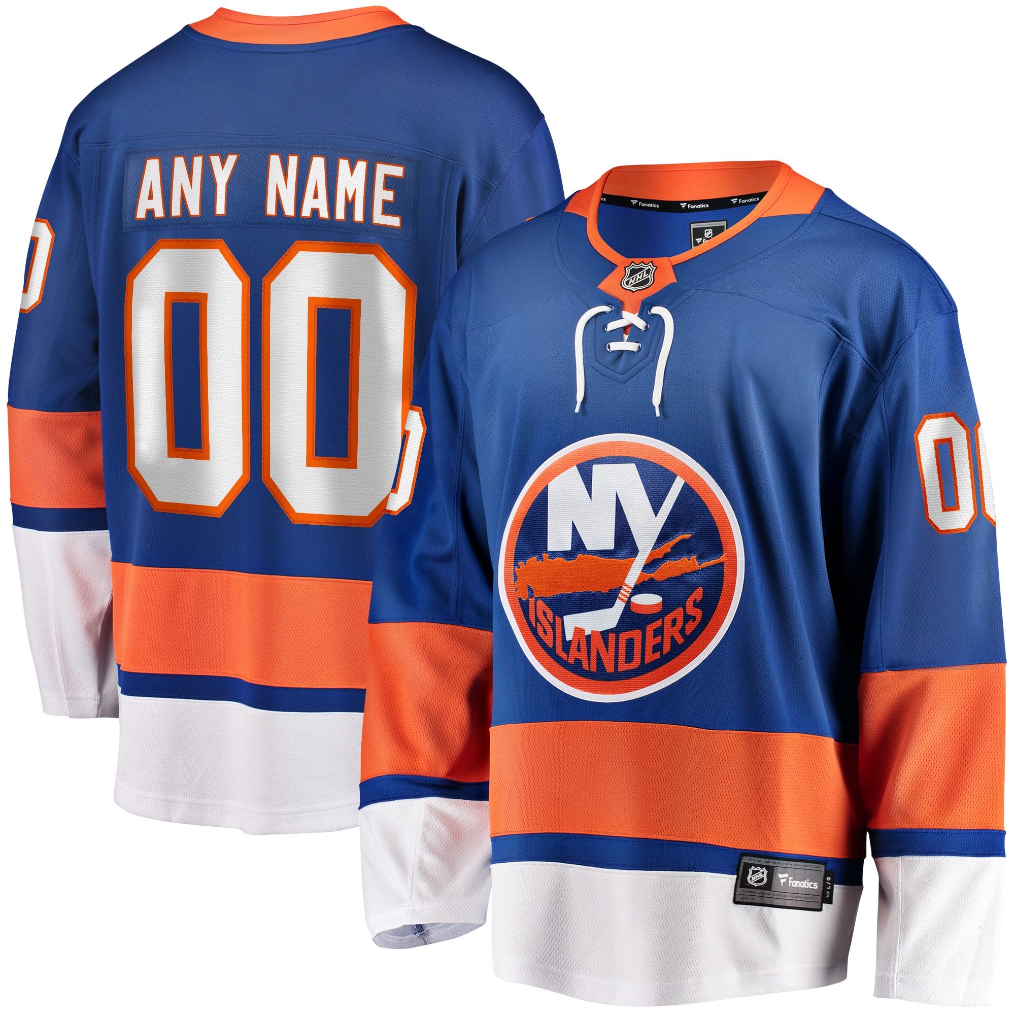 Men's New York Islanders Blue Home Breakaway Custom Jersey