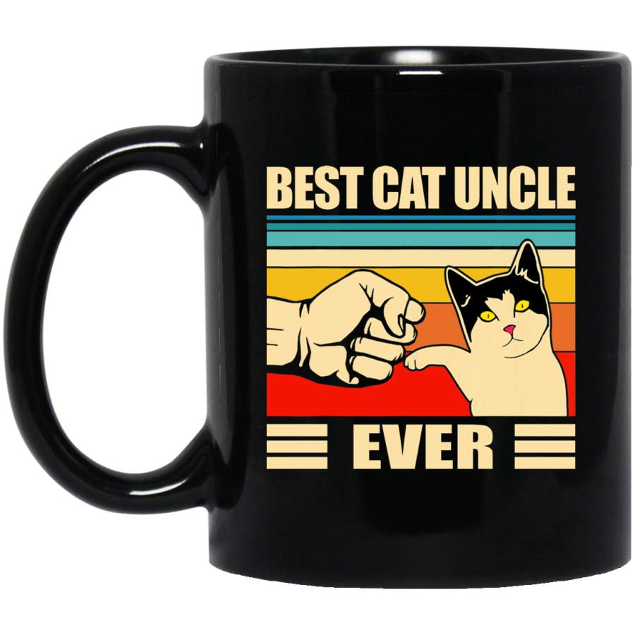 Best Cat Uncle Ever Coffee Mug Funny Cat Uncle Retro Vintage