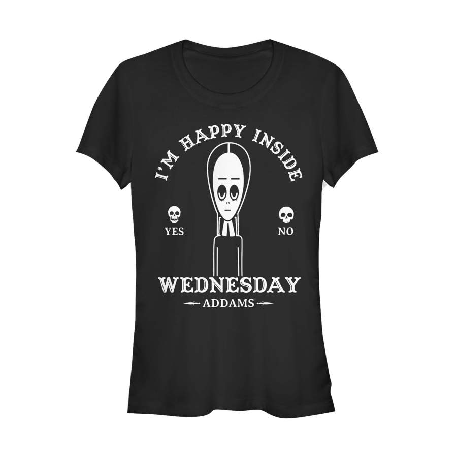 Addams Family Junior’s Wednesday Happy Ouija Board  T Shirt