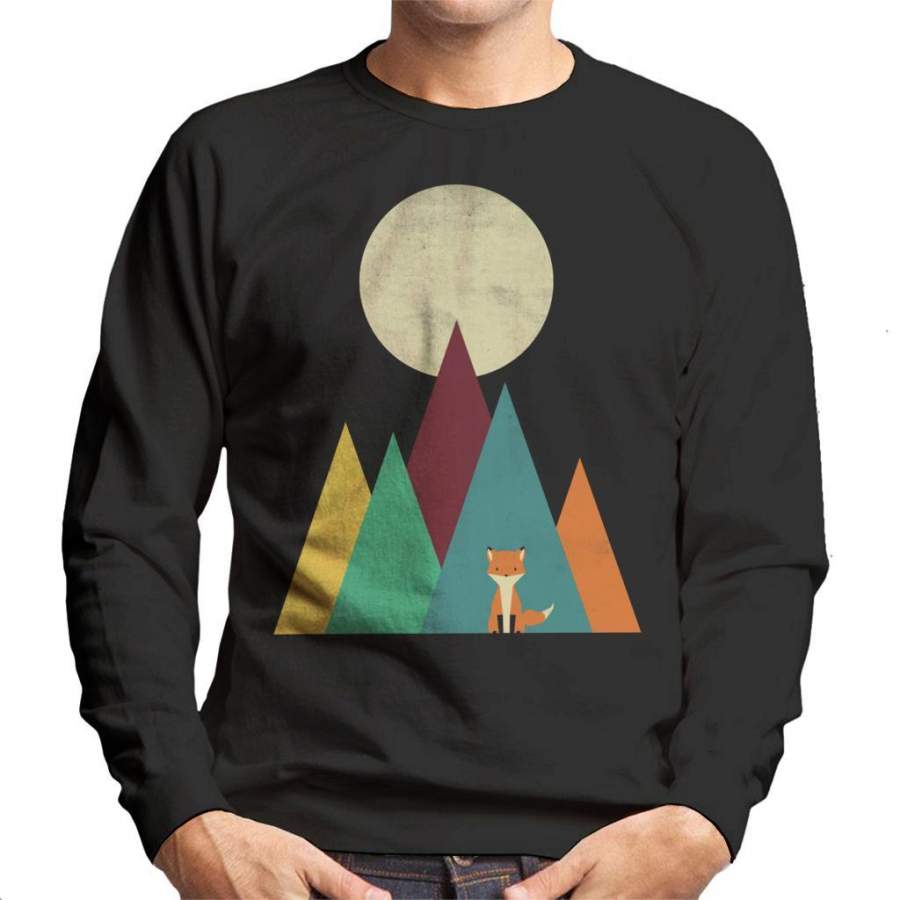 Red Fox Mountain Moonlight Men’s Sweatshirt