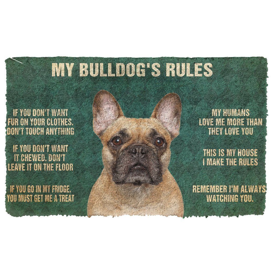 Gearhumans 3D Bulldog’S Rules Doormat