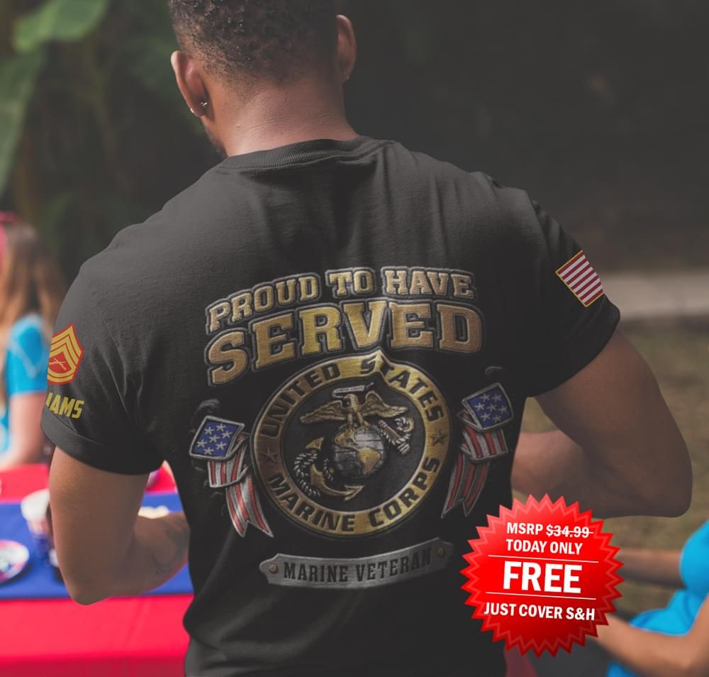 Proud to have served marine veteran tshirt