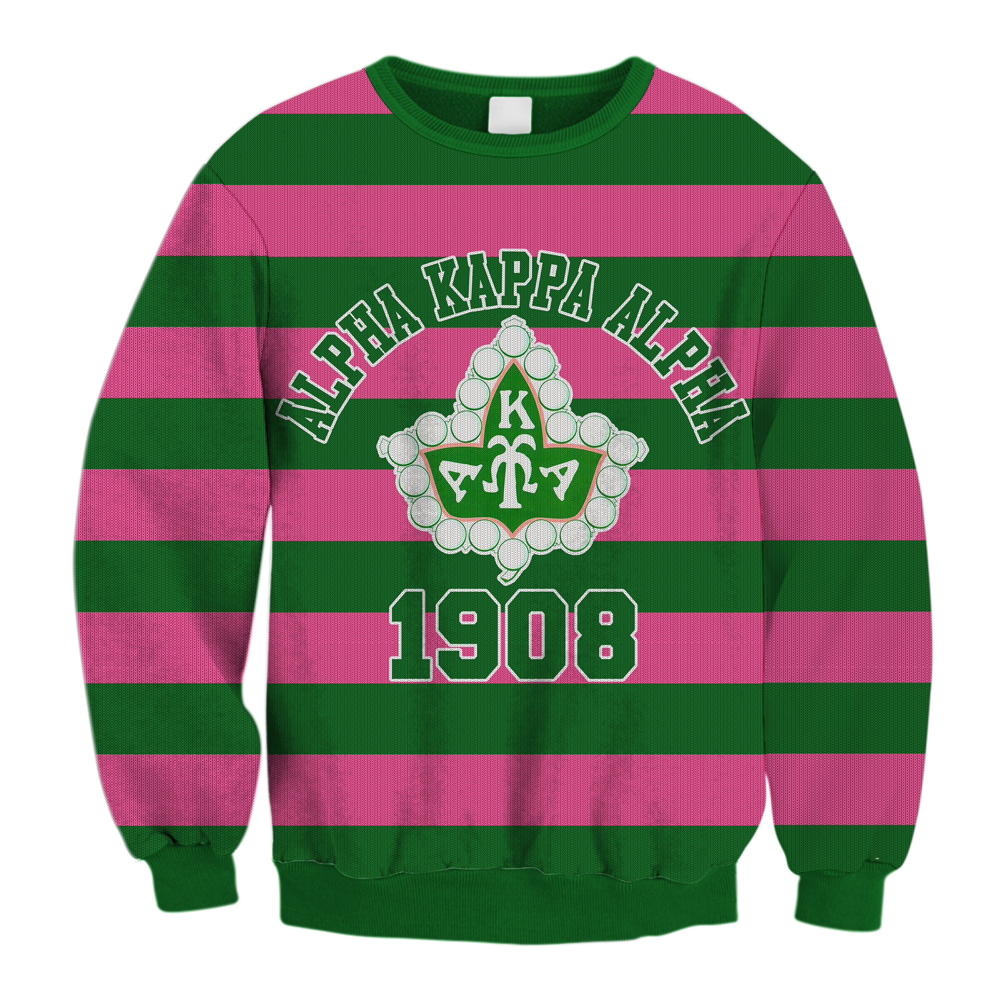 Greek Life Sweatshirt – Lux Alpha Kappa Alpha Straight Line Crewneck Sweatshirt J5