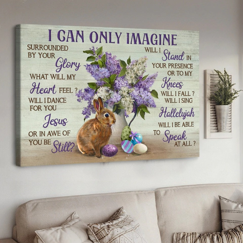 Beautiful Purple Flower Rabbit I Can Only Imagine – Matte Canvas