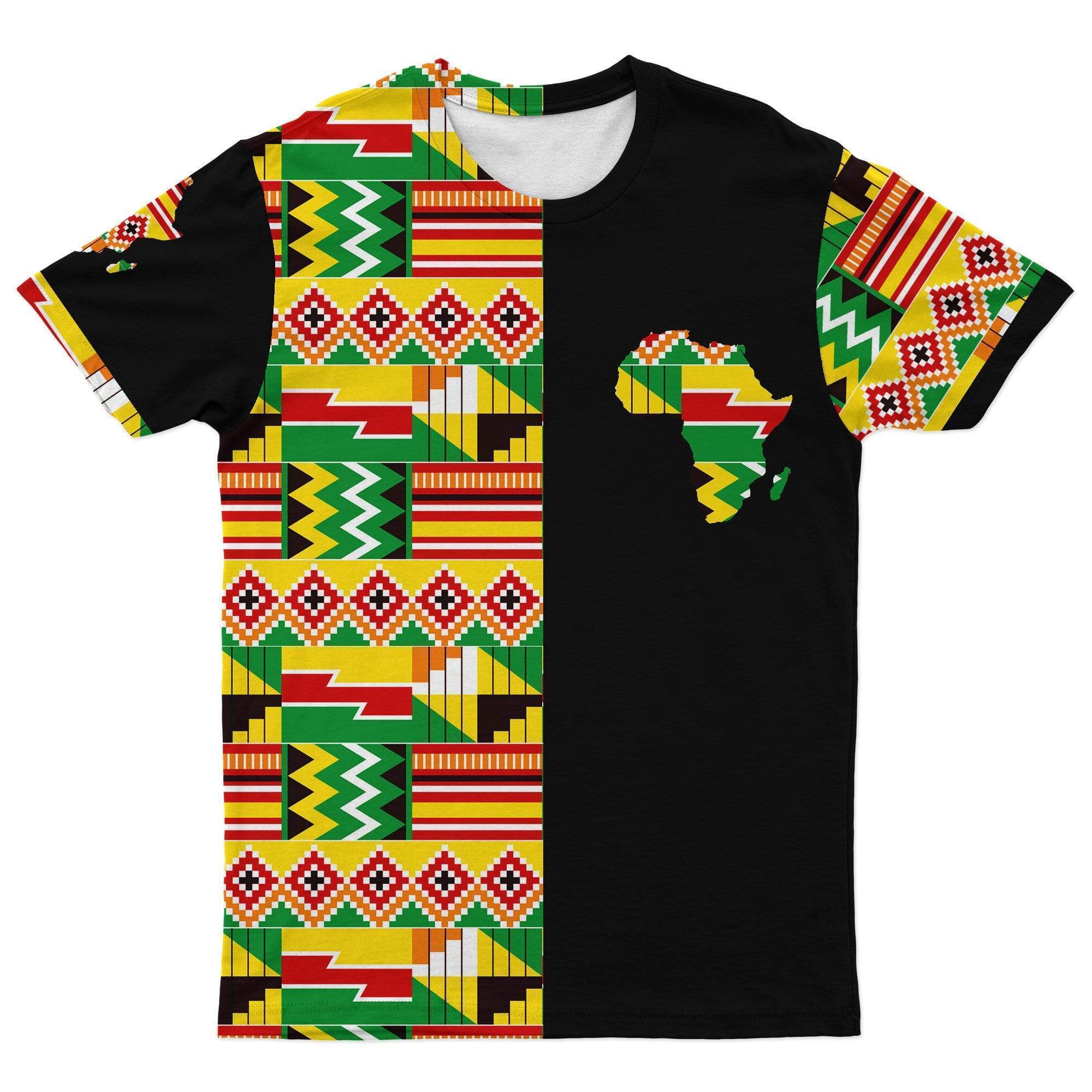 Greeklife T-Shirt – Ankara Kente Half Greeklife T-Shirt