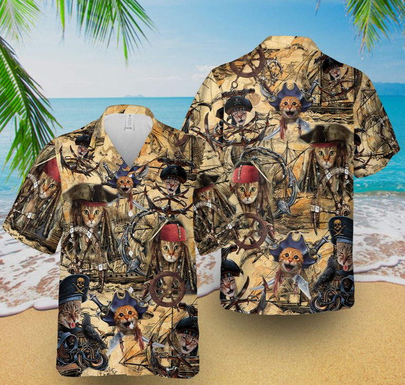 Pirate Cat Hawaii Shirt For Men Women Ha72552